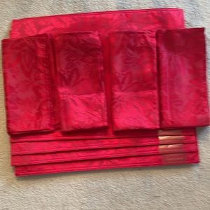 Christmas new place mats. Four (4). With four (4) matching new napkins